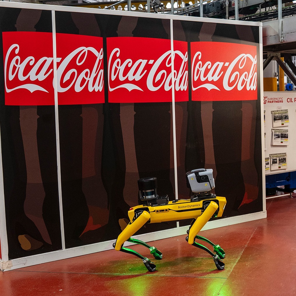 Spot robot conducts inspections at a Coca-Cola plant